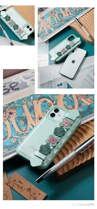 iPhone 12 & 12 Pro Kingxbar Refreshing GriP Case - Green - Tashqila iPhone 12 & 12 Pro Kingxbar Refreshing GriP Case - Green - Tashqila
